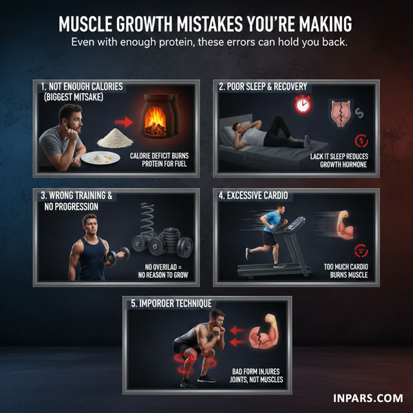 اشتباهاتی که باعث می‌شود با وجود پروتئین کافی، عضله‌سازی نکنید